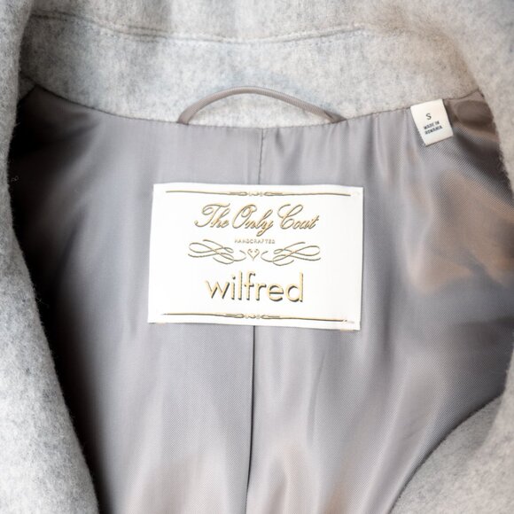 Aritzia Wilfred The Only Coat - Soft Wool Cashmere - Heather Light Grey - Picture 4 of 8
